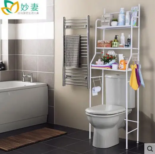 

Bathroom storage rack landing multi-layer washing machine rack non-perforated bathroom storage rack