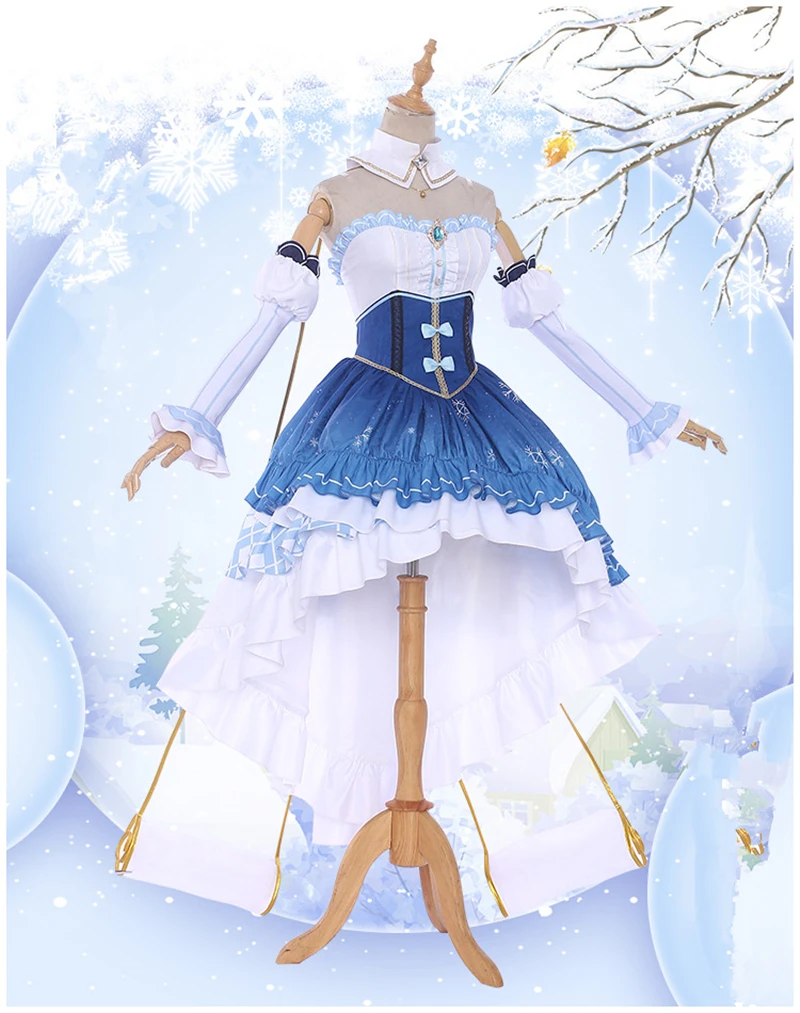 Аниме Косплей VOCALOID Hatsune Miku Star and Snow Miku косплей костюм на Хэллоуин женские костюмы V girl Oufits платье