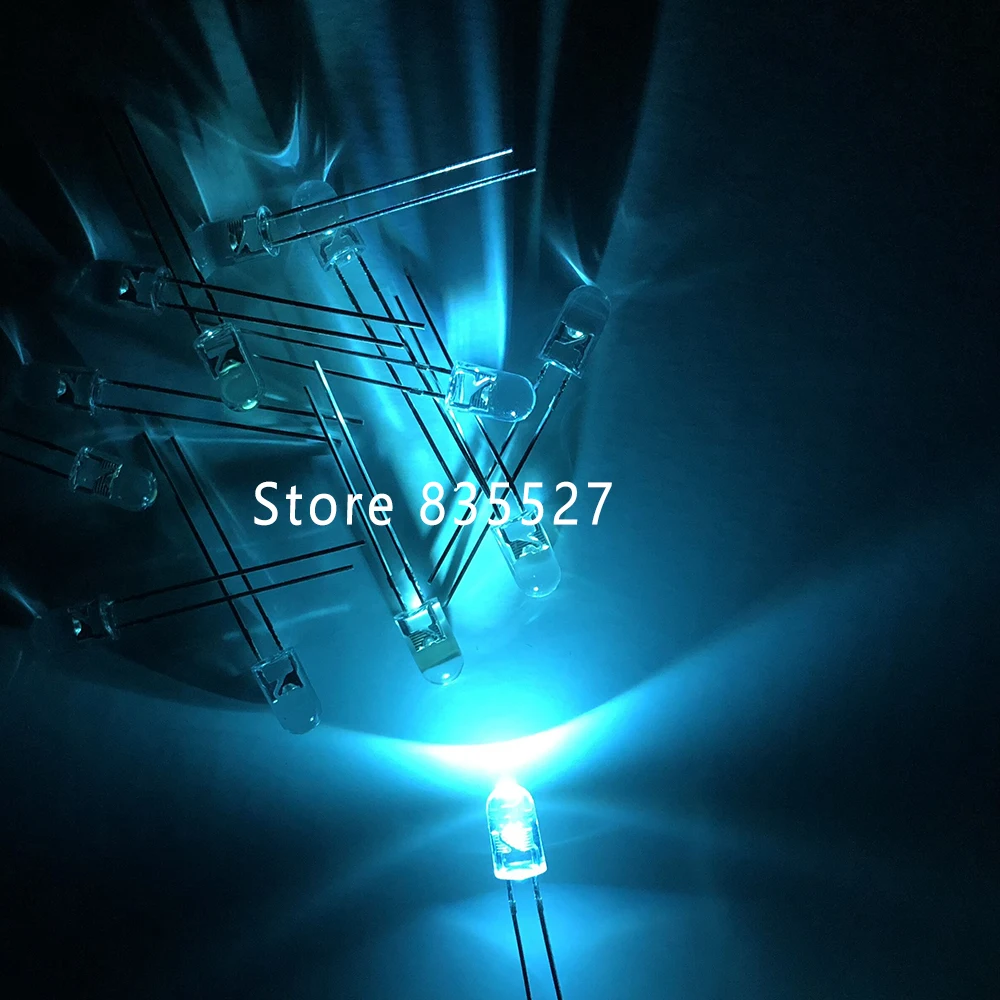 100 шт. F5 5 мм круглый светильник ice blue sky blue бесконечный светодиодный светильник-излучающие диоды прозрачная вода DIP механическая клавиатура переоборудование лампы