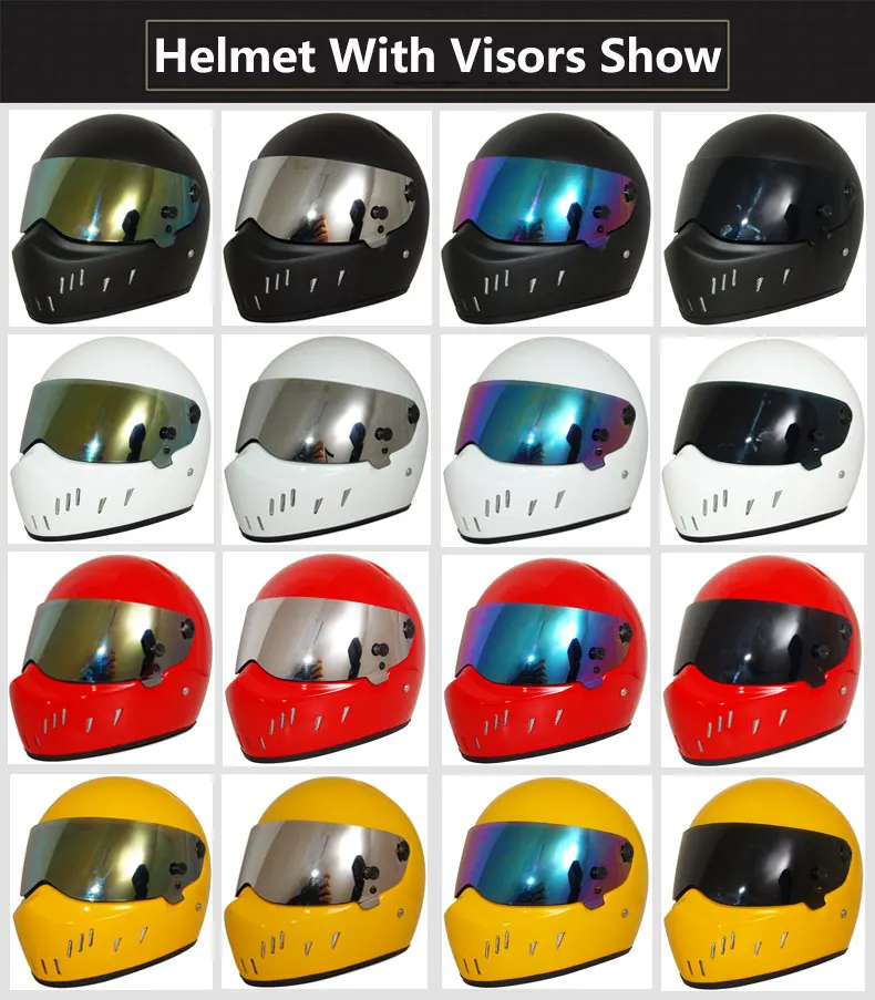 Vcoros стекловолокно Полный мотоциклетный шлем с дополнительным козырьком Винтажный Мужской мотоциклетный ретро-шлем capacete мотоциклетный