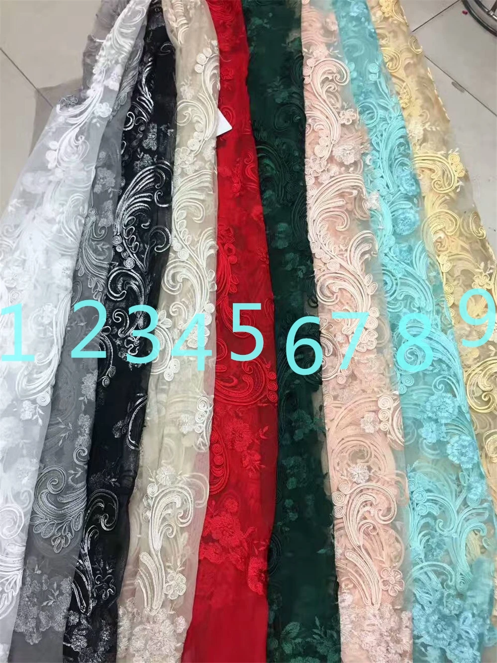 Hot New flower French Lace Indian embroidered Lace Fabric for Wedding
