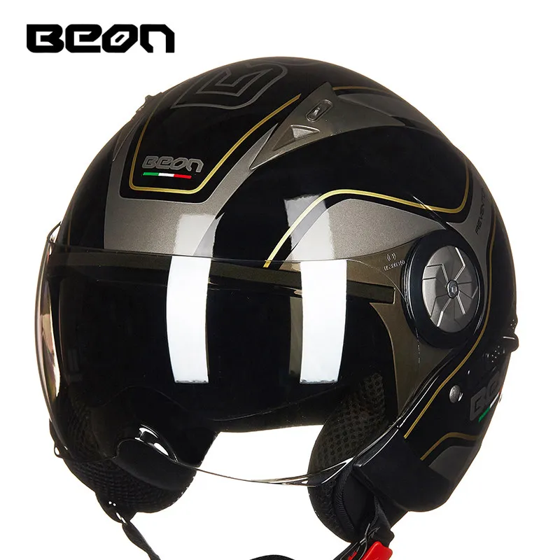 BEON модный moto rcycle шлем Ретро шлем двойной объектив шлем falf шлем moto casco B-216 из АБС и поликарбоната