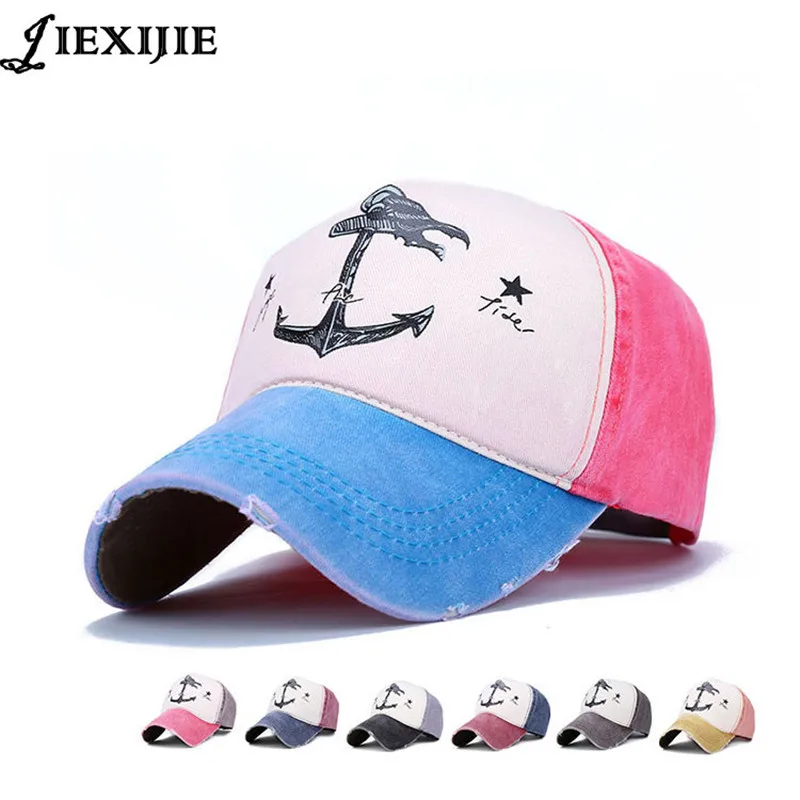 

fashion couple pirate anchor hat men caps bone baseball cap for man cotton printing hip hop male cap Russia style Women's hats
