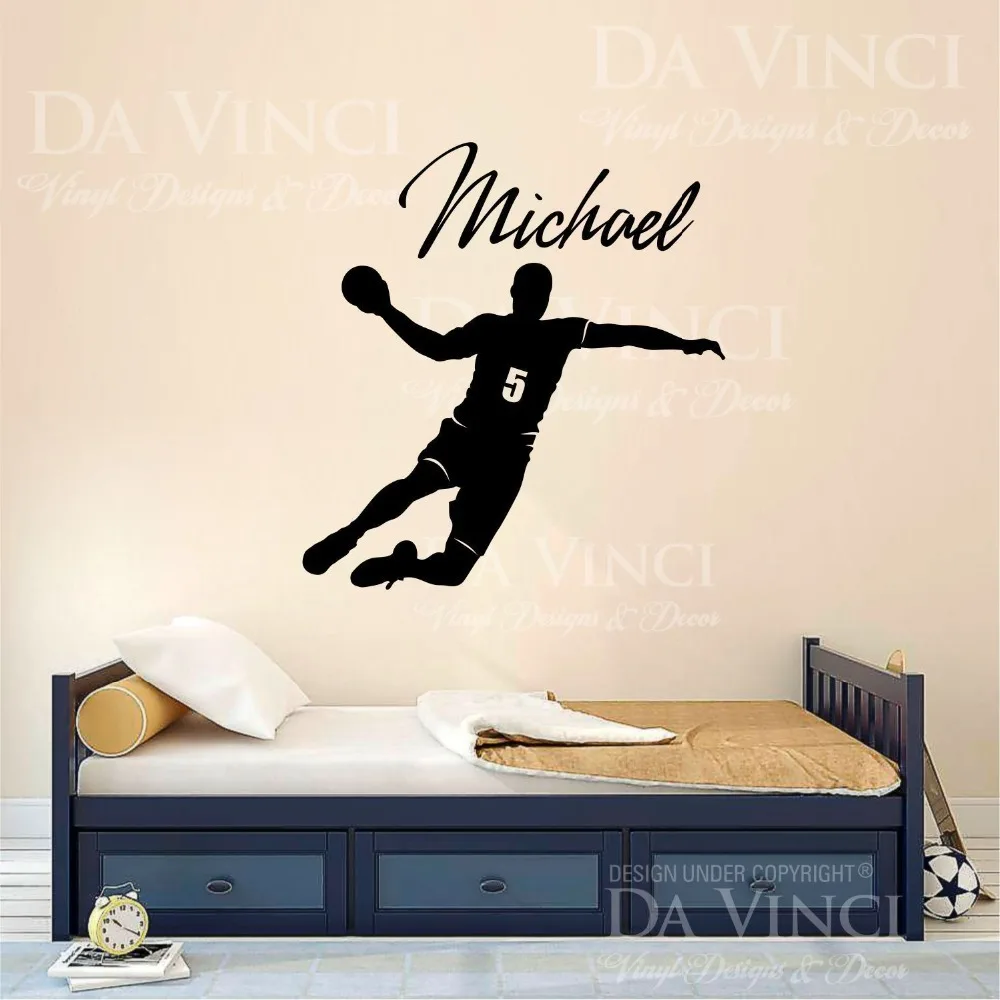 

Handball Player Decal Custom Name Wall Personalized Vinyl Sticker Decor