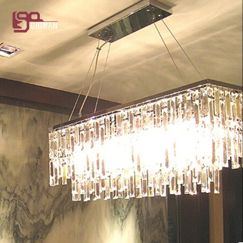 

Hot sales luxury crystal chandelier lighting modern lamp for dinning room hang wire LED light fixtures