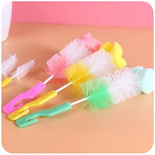 2 шт. щетка для детской бутылочки, чистящая вращающаяся губка, нейлоновая щетка, детские бутылочки для молока, бутылки для воды, инструмент для очистки