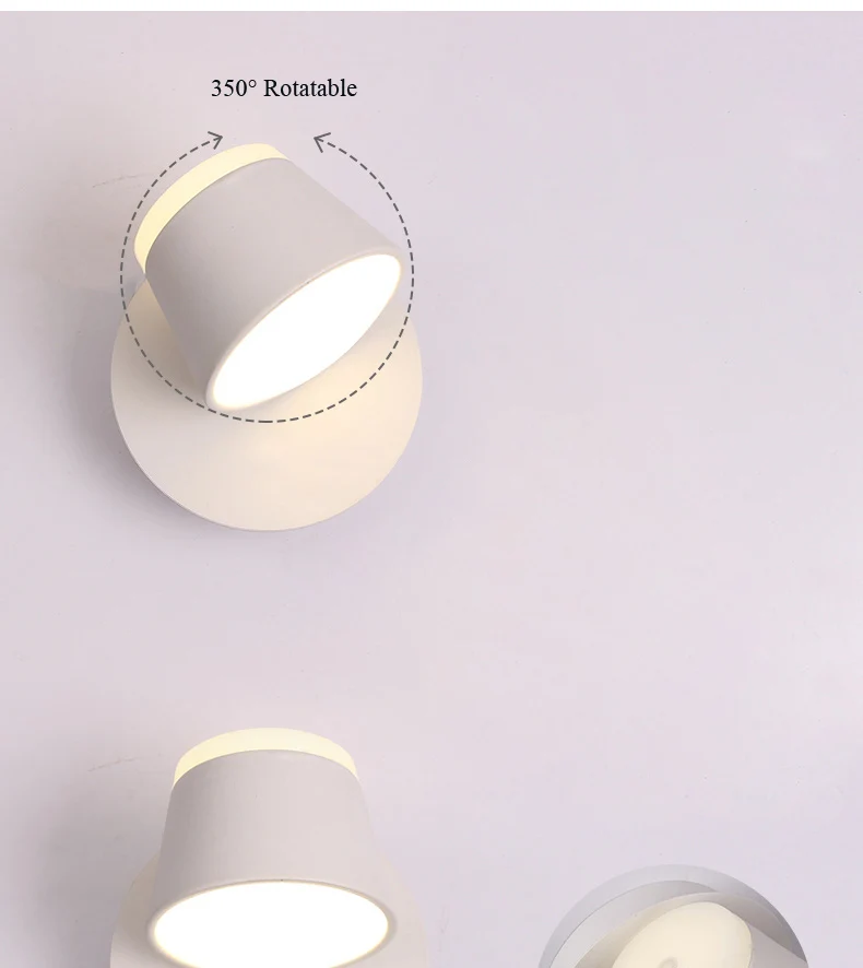 Lâmpada de Parede Luzes de Metal Interruptor de Toque Espelho do Banheiro Lâmpada de Leitura Modern Interior Ajustar Girar Regulável Quarto Luminárias Luminária 3 Quarto Espelho Do Banheiro Lâmpada de Leitura Luminárias Luminária