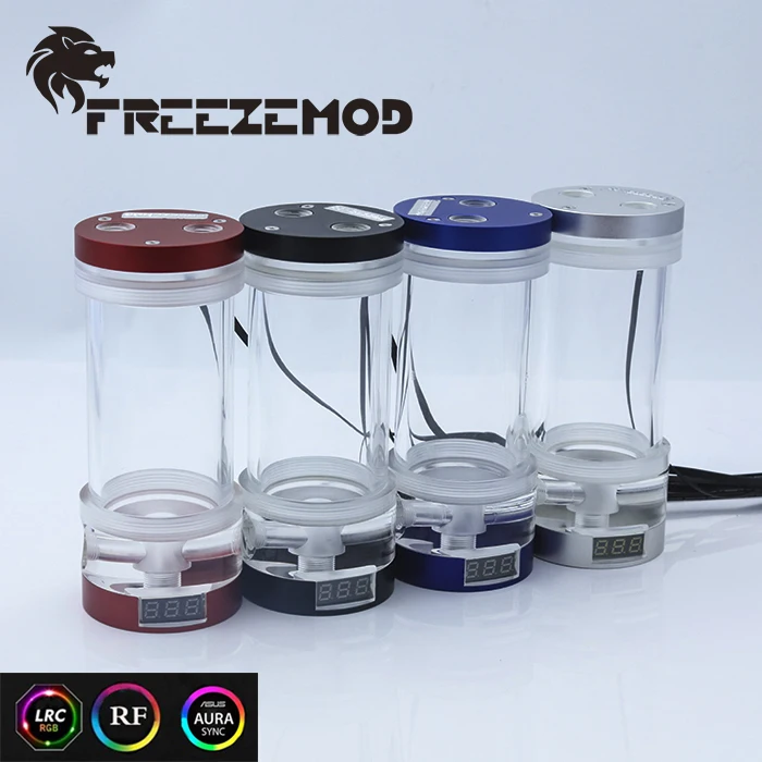 

FREEZEMOD computer water cooling cylinder water tank OD60mm with thermometer RGB synchronous version. YSX-6WDR21/26