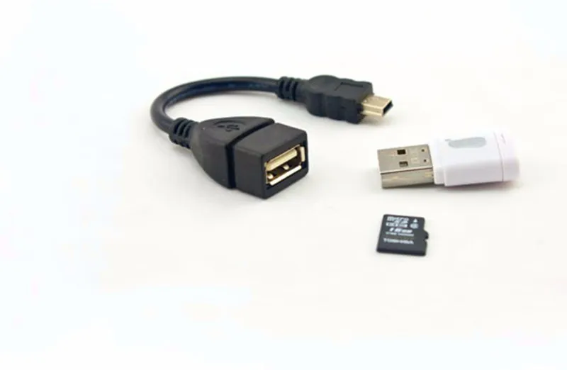 Test before send USB A Female to Mini USB B Male Cable Adapter 5P OTG V3 Port Data Cable For Car Audio Tablet For MP3 MP4 usb c