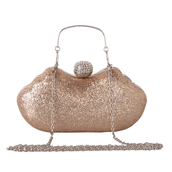 

DAIWEI Women Evening Bag Clutch Handbag With Diamonds leatherette PU All Seasons Wedding Event/Party Formal Metal Chain New B