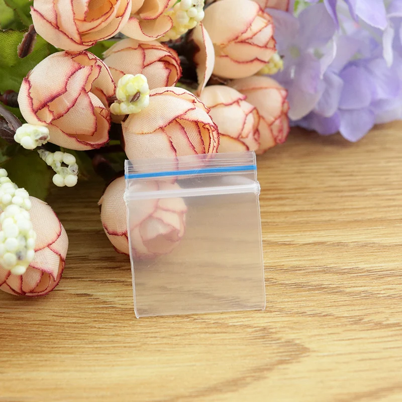 

2.5x2.8cm 100pcs/Lot,small clear blue line Self Sealing ZipLock Plastic pill packaging bags custom plastic bag