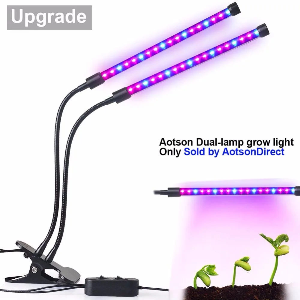 

12W Dual Heads Led Grow Light With Clip Gooseneck Plant Flower Vegetable Growing Lamp For Greenhouse Hydroponic DZL-PL001