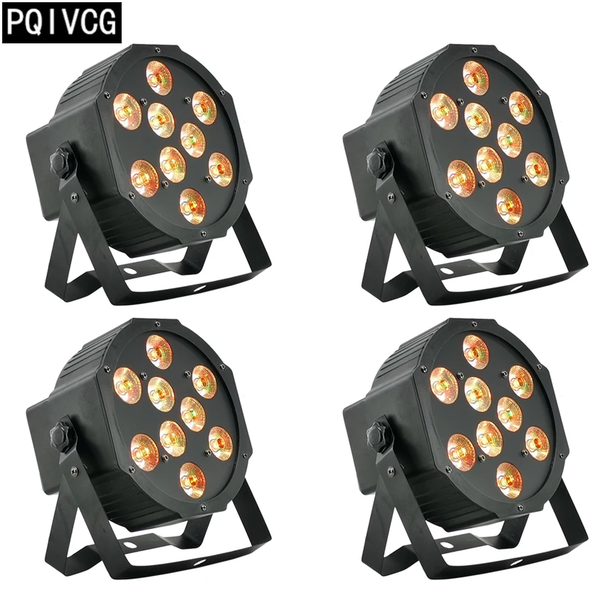 

New product! 9x12w led Par lights RGBW 4in1 flat par led dmx512 disco lights professional stage dj equipment