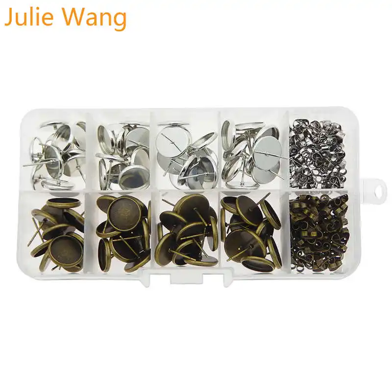 Серьги пусеты julissa Wang 160 шт./кор. основание для серег гвоздиков 12 мм набор