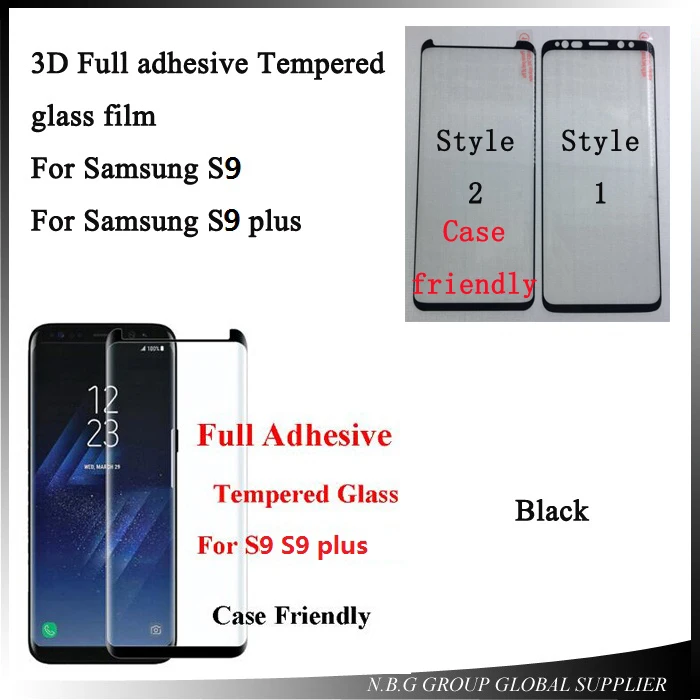 50 шт./лот DHL S9 защита экрана Полный Клей для Samsung Plus чехол дружественный закаленное