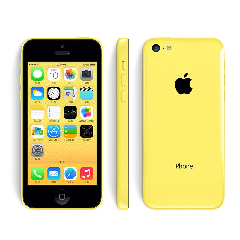 Разблокированный Apple iPhone 5C ips 4,0 ''Dual Core 1 Гб Оперативная память 8/16/32 ГБ флэш-памяти, Встроенная память 8MP WCDMA gps WI-FI IOS используется для смартфона - Цвет: Цвет: желтый