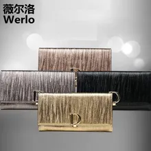 

WERLO Brand Designer New Genuine Cow Leather Women Wallet Fashion Ladies Money Clip Carteira Female Purses Long Clutch Bag SJ170