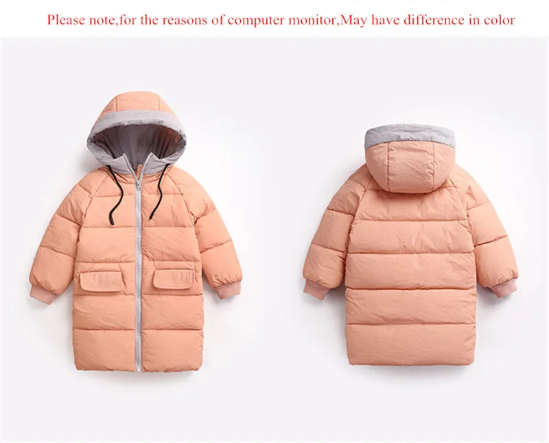 Christmas Winter New Children Outerwear Clothing Thick Long Hooded Fashion Coat Kids Boy Girls Down & Parkas Unisex Korean Style10