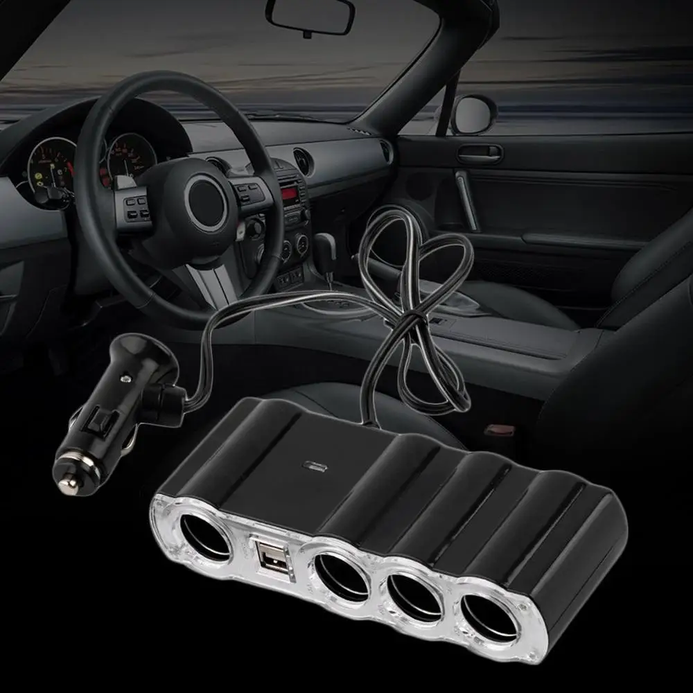 Автомобильное зарядное устройство с двумя USB портами 12 24 В|Зажигалка| |