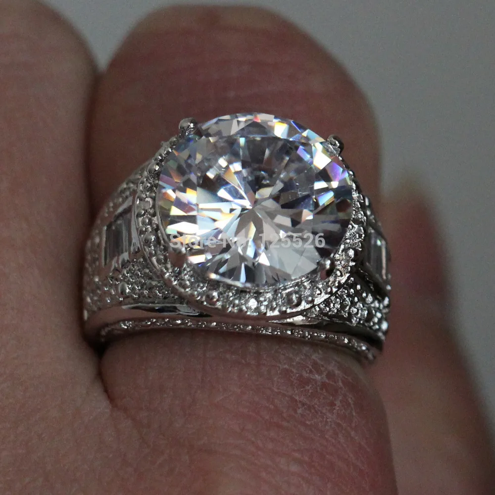 Кольцо мужское круглое с фианитом 5 А 10 карат|wedding band|white goldwedding band ring |
