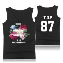 Новая мода Большой Банг T.O.P Kpop майка Топы для женщин/мужчин забавная жилетка летняя рубашка без рукавов хип хоп стиль майка Одежда Плюс Размер