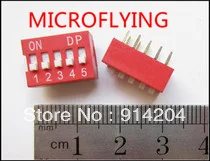 

10pcs 5P 5 Position DIP Switch 2.54mm Pitch 2 Row 10 Pin