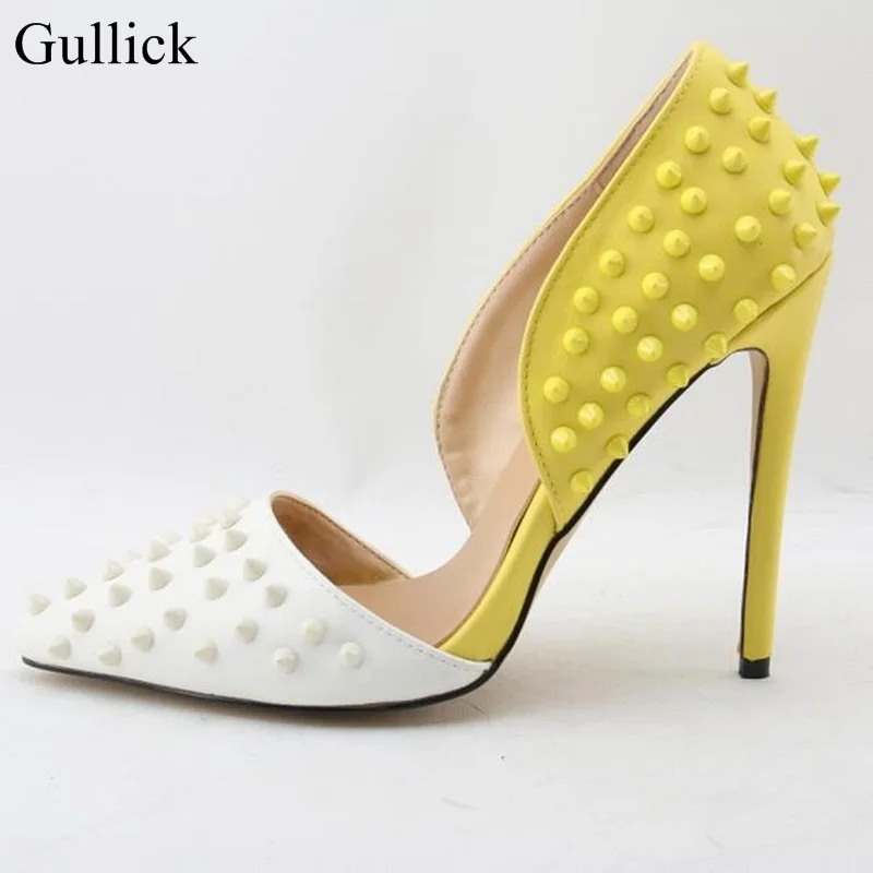 pointed studded heels