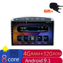 10," 4G Оперативная память 8 ядра Android автомобильный DVD gps навигации для peugeot 308 2007-2013408 2011 2012 2013 радио bluetooth wifi