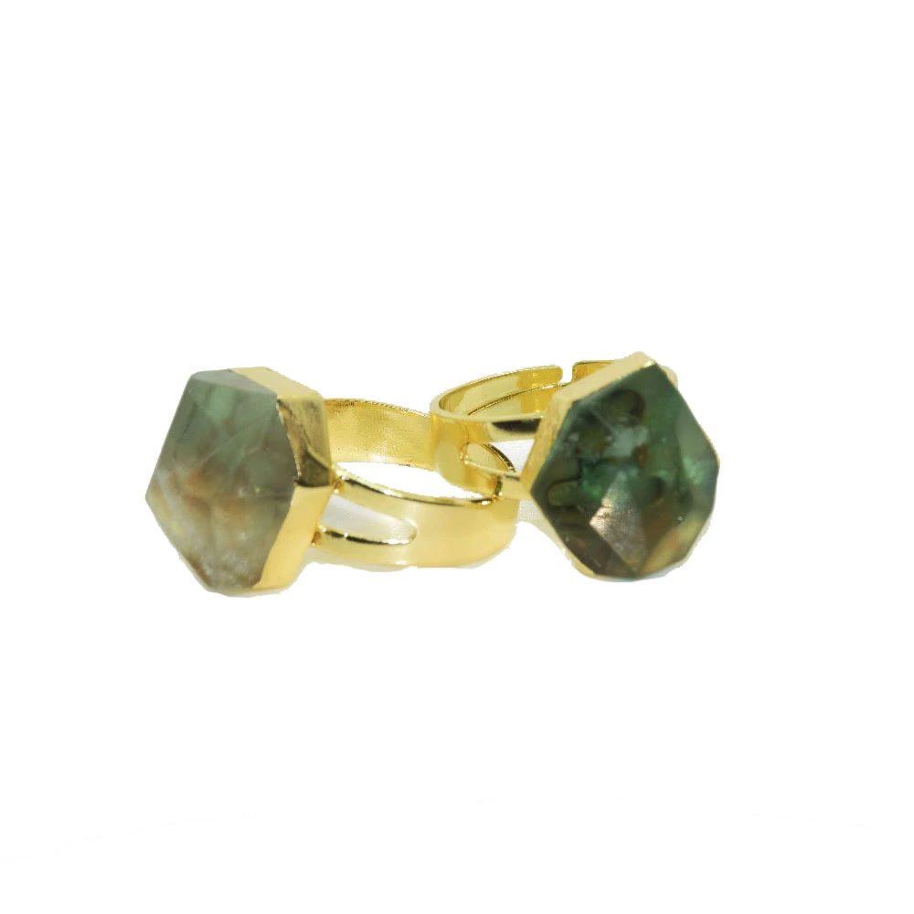 Anillos De Piedra Natural Cuarzo Verdevioletapiedra Verde Anillos De Piedra Natural Cuarzo Verdevioletapiedra Verde