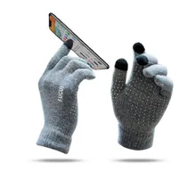 Heißer Verkauf Winter Outdoor Sports Lauf Handschuh Warm Touch Screen Gym Fitness Volle Finger Handschuhe Für Männer Frauen Gestrickte Magie handschuhe