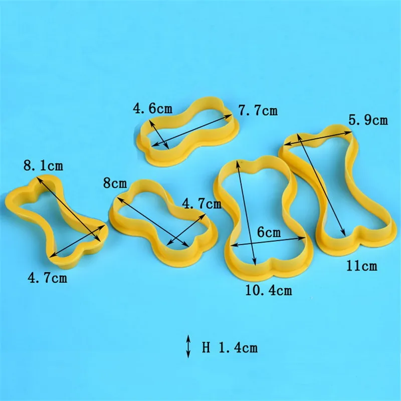 5 шт., скелет собаки, кости, помадка, формы, печенье выпечка, десерты, резаки, сахарное ремесло, DIY формы, тиснения, инструменты для украшения торта