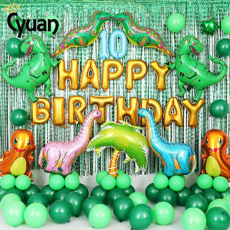 

Walking Dinosaur Balloon Boy Kid First Birthday Decoration Cartoon Dino Air Ball Baby Shower Children's Balloons Party Supplies