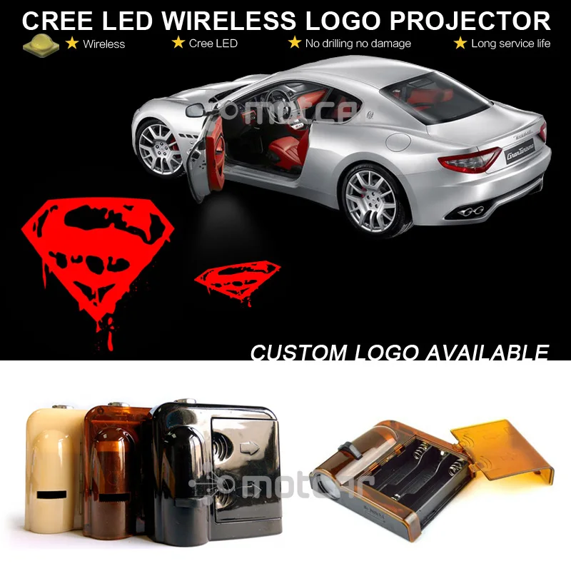 Universal Fit Car Door Courtesy Light Laser Superman GOBO Logo