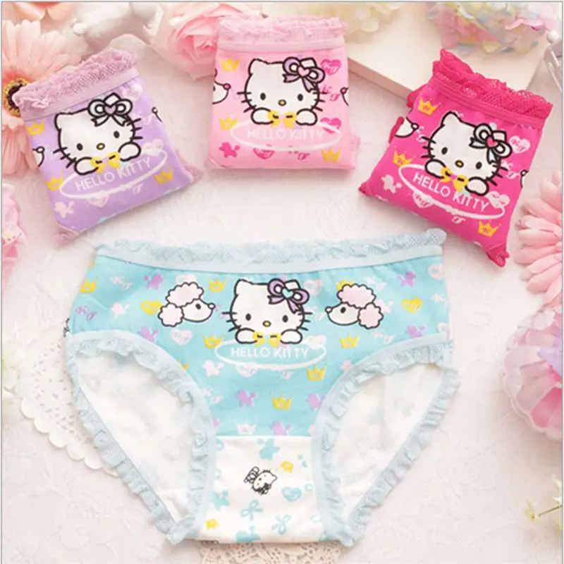 6Styles Cartoon Cute Hello Kitty Children Underwear Infant Soft Cotton