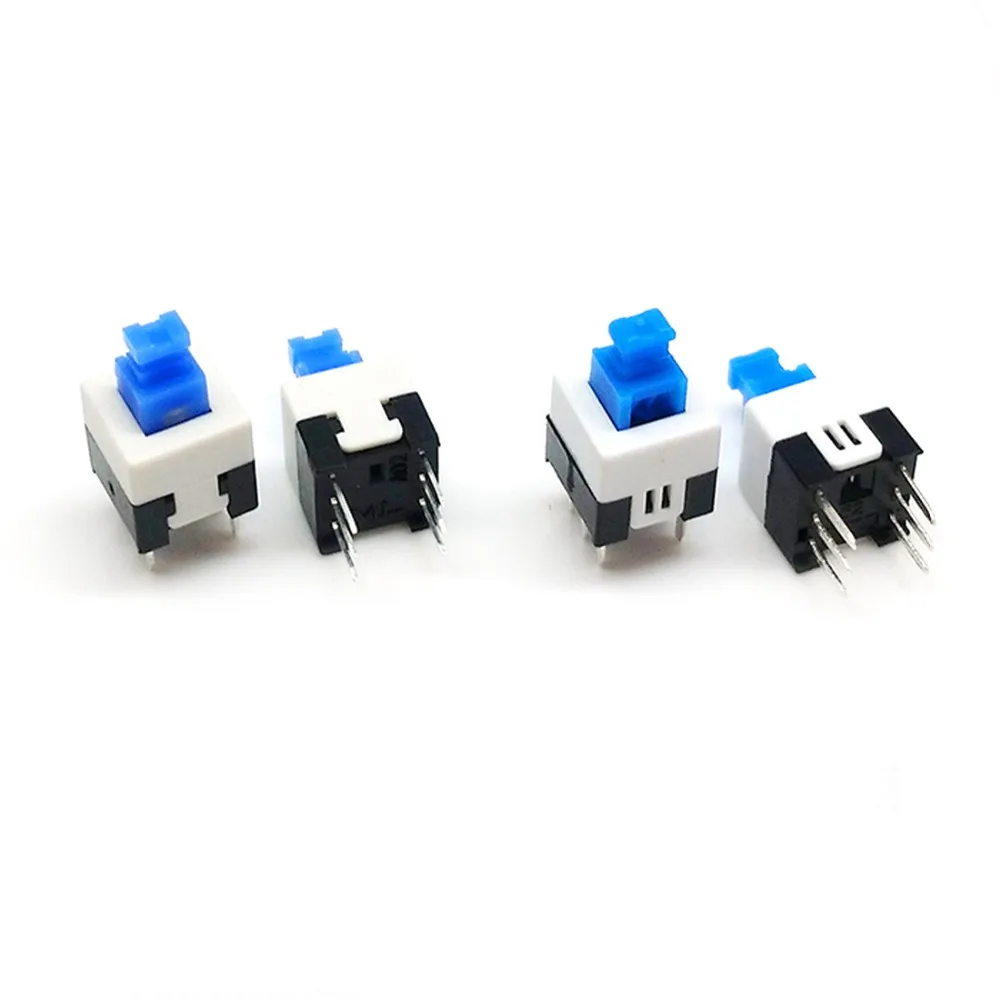 

50pcs Mini square switch push button switches 6 pins on-off toggle key self locking/unself locking/unself locking plus wholesale