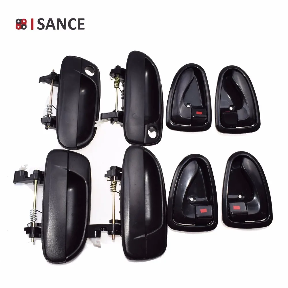 

ISANCE Black Outside & Inside Door Handle Kit of 8 For Hyundai ACCENT 2000 2001 2002 2003 2004 2005 2006