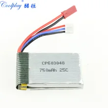 7.4V 750mAh Li Battery for MJX X600 RC Quadcopter Accessories RC Drone Spare Parts