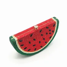 XIYUAN арбуз Socialite роскошный женский Хрустальный клатч вечерние сумки свадебный с кристаллами Свадебные клатчи сумка из металла Твердый Чехол Сумочка