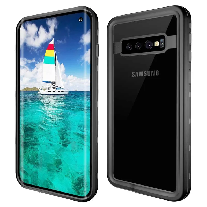 

Luxury 360 Protect Water Proof Clear Back Front Coque For Samsung Galaxy S10 S10Plus Diving Underwater Waterproof Case KS0220