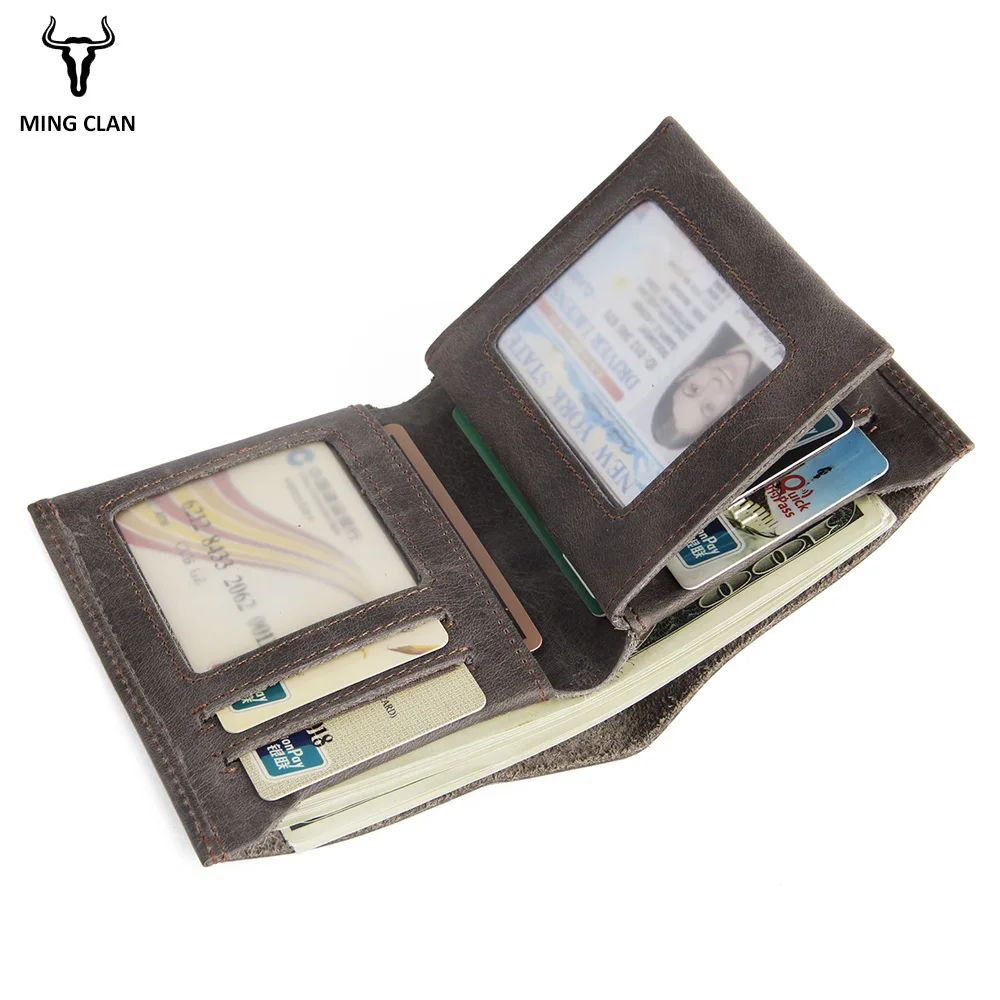 Кошелек мужской из натуральной кожи с Rfid защитой и отделением для карт|Кошельки| |