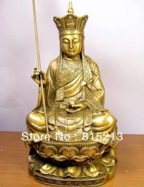 

wang 00081 Chinese bronze Ksitigarbha Bodhisattva statue 8"High