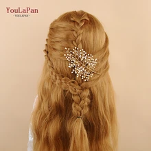 YouLaPan HP56 свадебные головные уборы для Свадебная расческа для волос с жемчужиной для женщин Свадебная Тиара повязка на голову с жемчугом Женские аксессуары для волос; свадебное украшение для волос