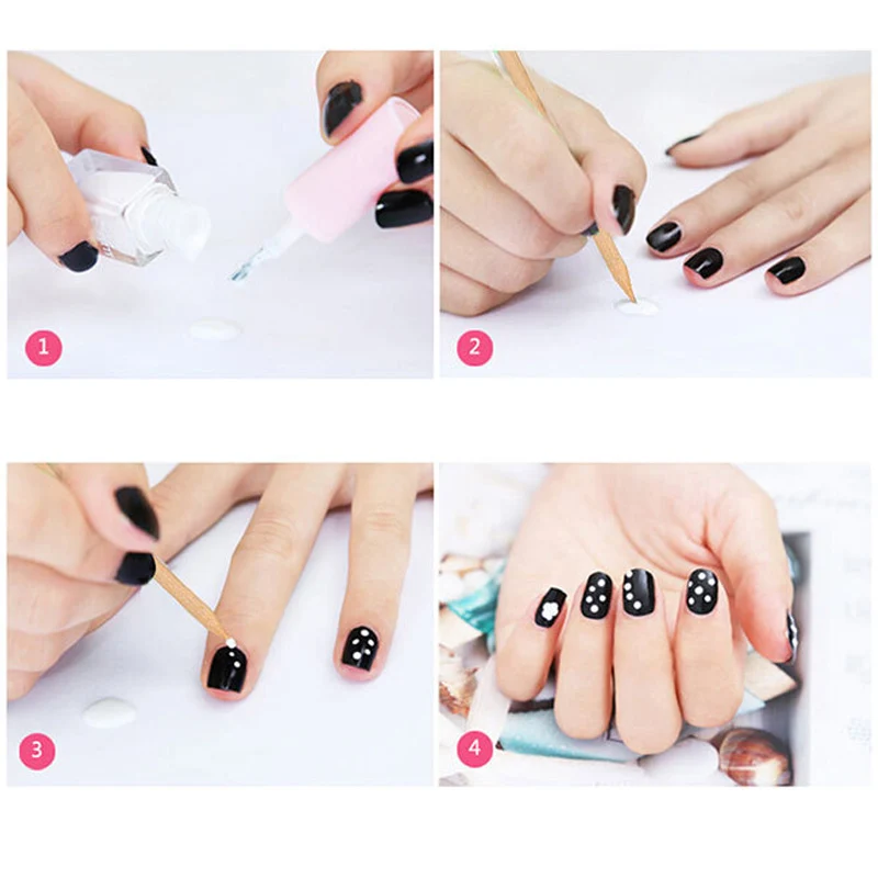 Nail Stick 100 Pcs Orange Wood Stick Nail Brush Sticks Cuticle Pusher