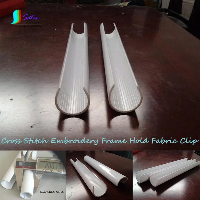 PVC Cross Stitch Embroidery Frame "C" Shape Semi circular Hold Fabric