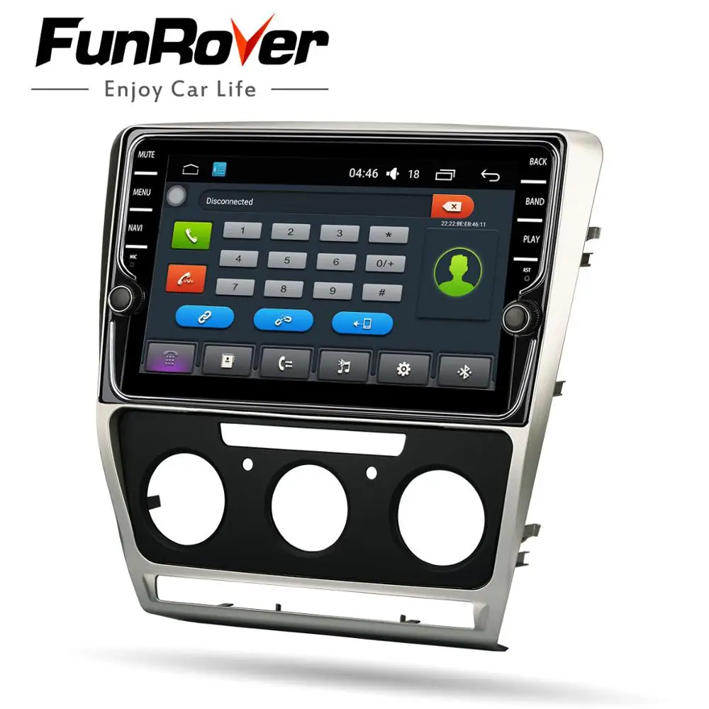 Funrover 9 ''Android 8,0 2 din автомобильный Dvd мультимедийный плеер Навигация Аудио Радио для Skoda Octavia 2008-2013 A 5 A5 Yeti Fabia