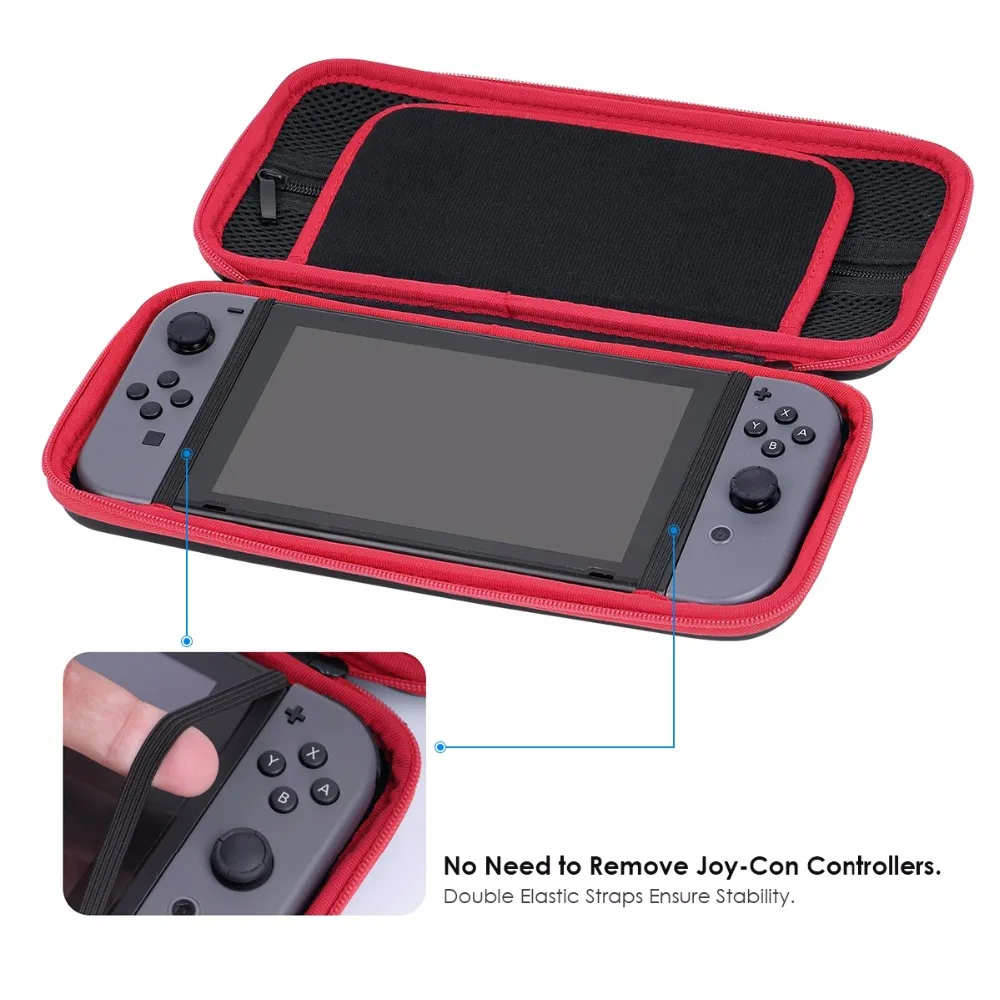 

GameSir W60S105 Travel Case for Nintendo Switch, Hardshell Carrying Case for Nintendo Switch Console & Accessories, Black