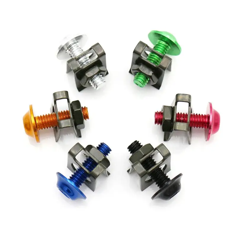

10Pcs Aluminium High quality M5 5mm Fairing Bolts Fastener Clips Screw Spring Nuts Car Motorcycle Accessories Metal Nuts & Bolts