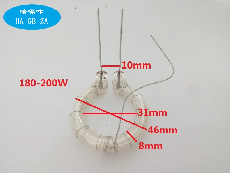 Новая мощность 180 Вт 200 Вт Кольцевая вспышка трубка ксеноновая лампа Flashtube Ремонт Часть SPEEDLIGHT температура 5500K(Кельвин