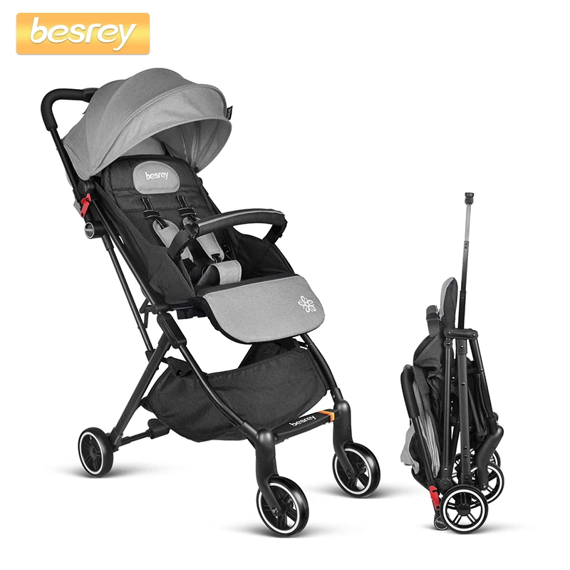 Besrey 折りたたみベビーカーのための軽量新生児で四輪ベビートロリー旅行子供乳母車 Lightweight Stroller Aliexpress
