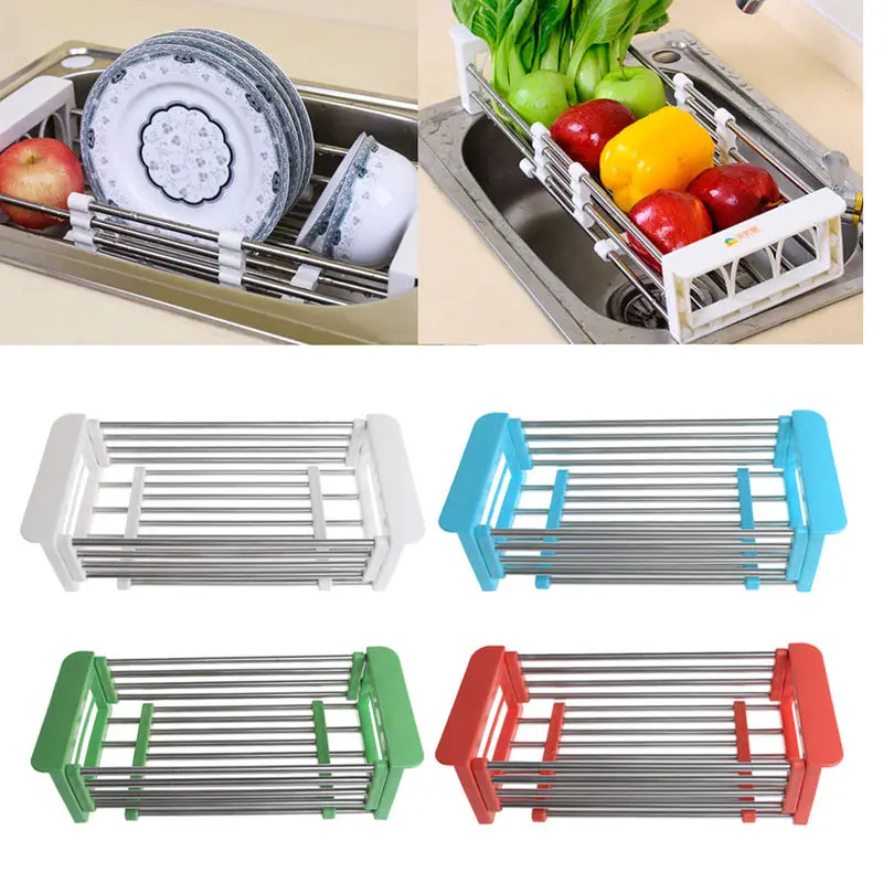 JX-LCLYL Stainless Steel Dish Drying Rack Drainer Kitchen Holder Tray Organizer Storage